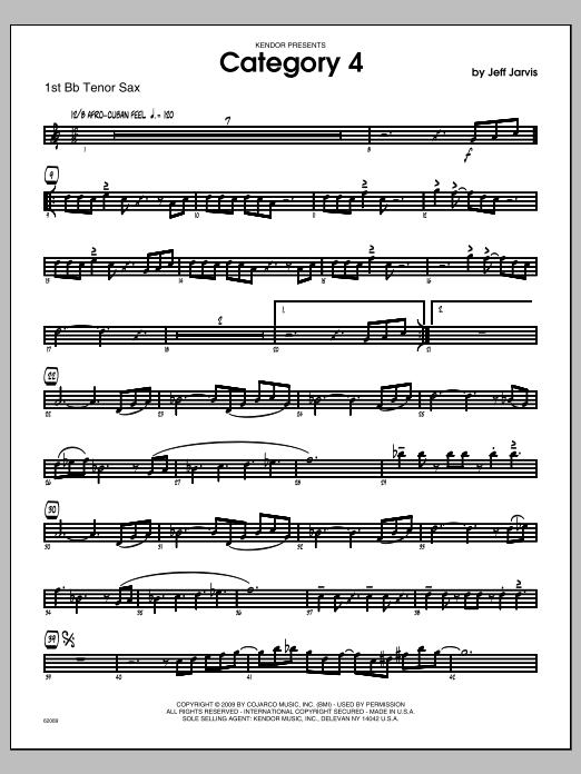 Download Jarvis Category 4 - Tenor Sax 1 Sheet Music