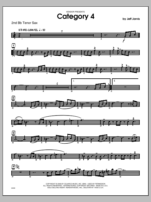 Download Jarvis Category 4 - Tenor Sax 2 Sheet Music