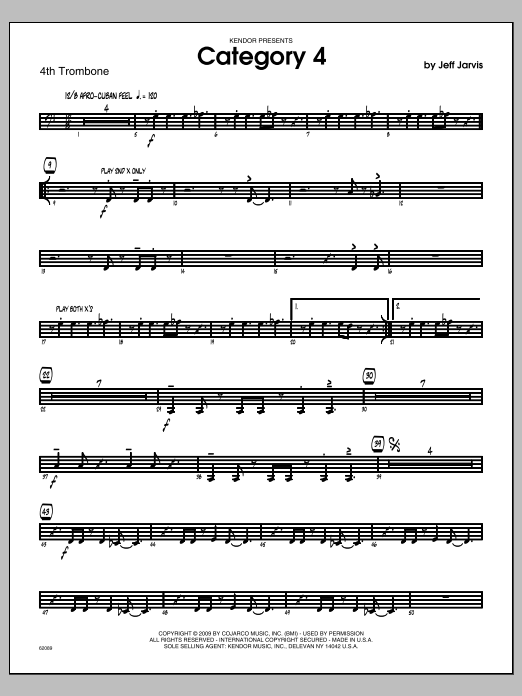 Download Jarvis Category 4 - Trombone 4 Sheet Music
