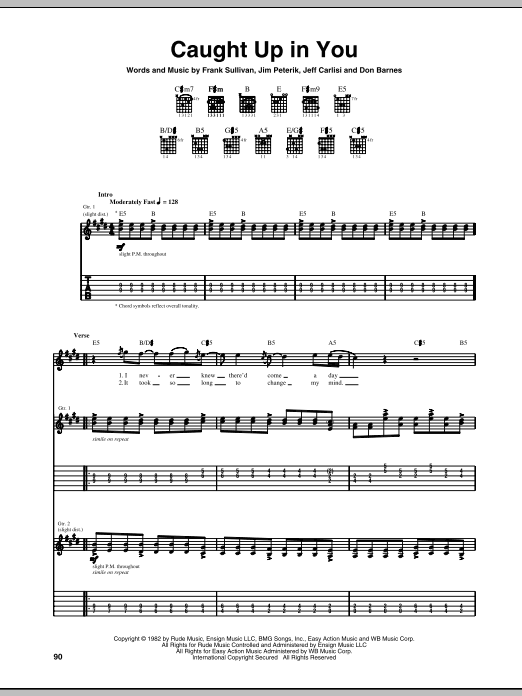 Download 38 Special Caught Up In You Sheet Music