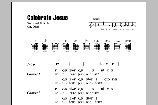 Download Gary Oliver Celebrate Jesus Sheet Music