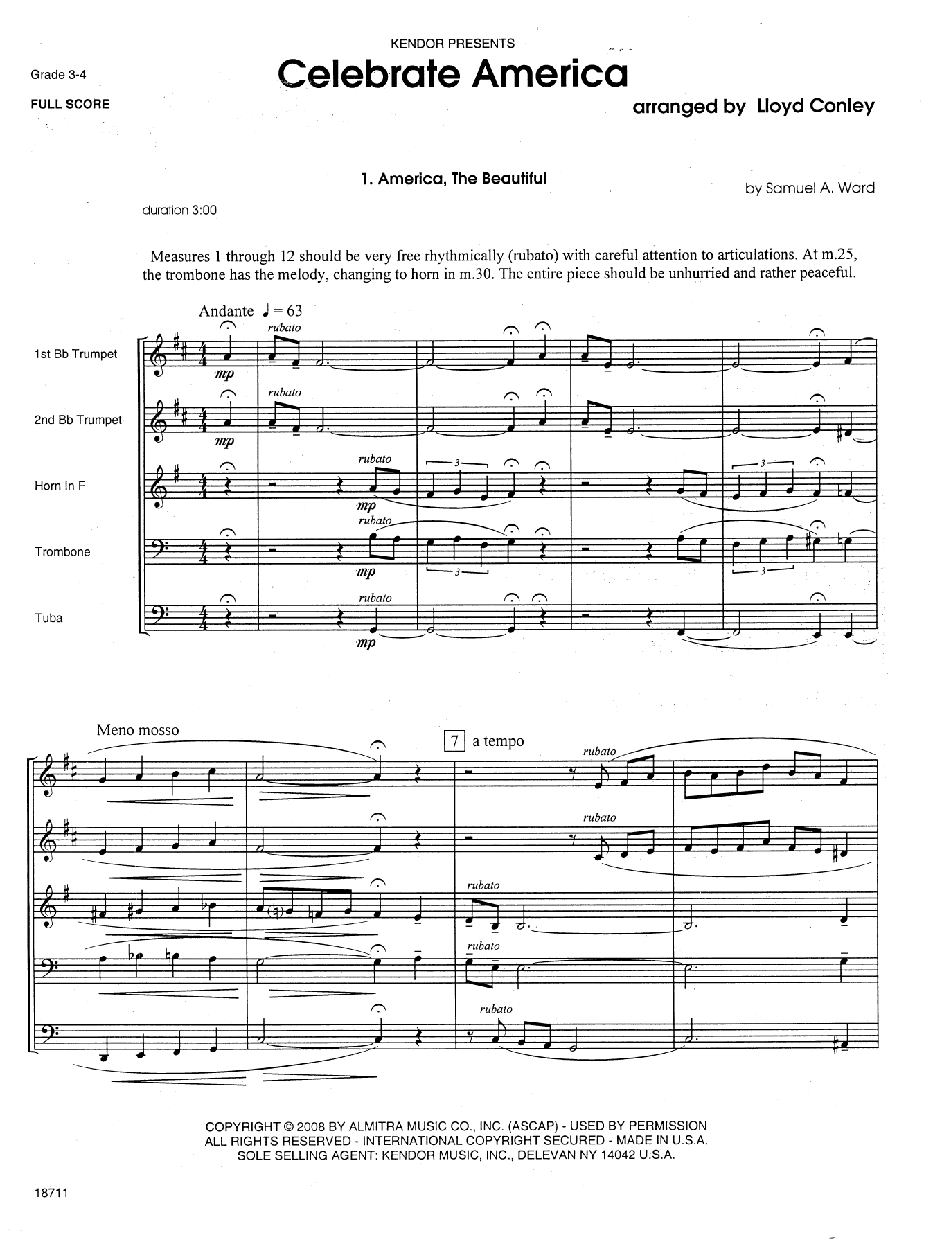 Download Lloyd Conley Celebrate America - Full Score Sheet Music