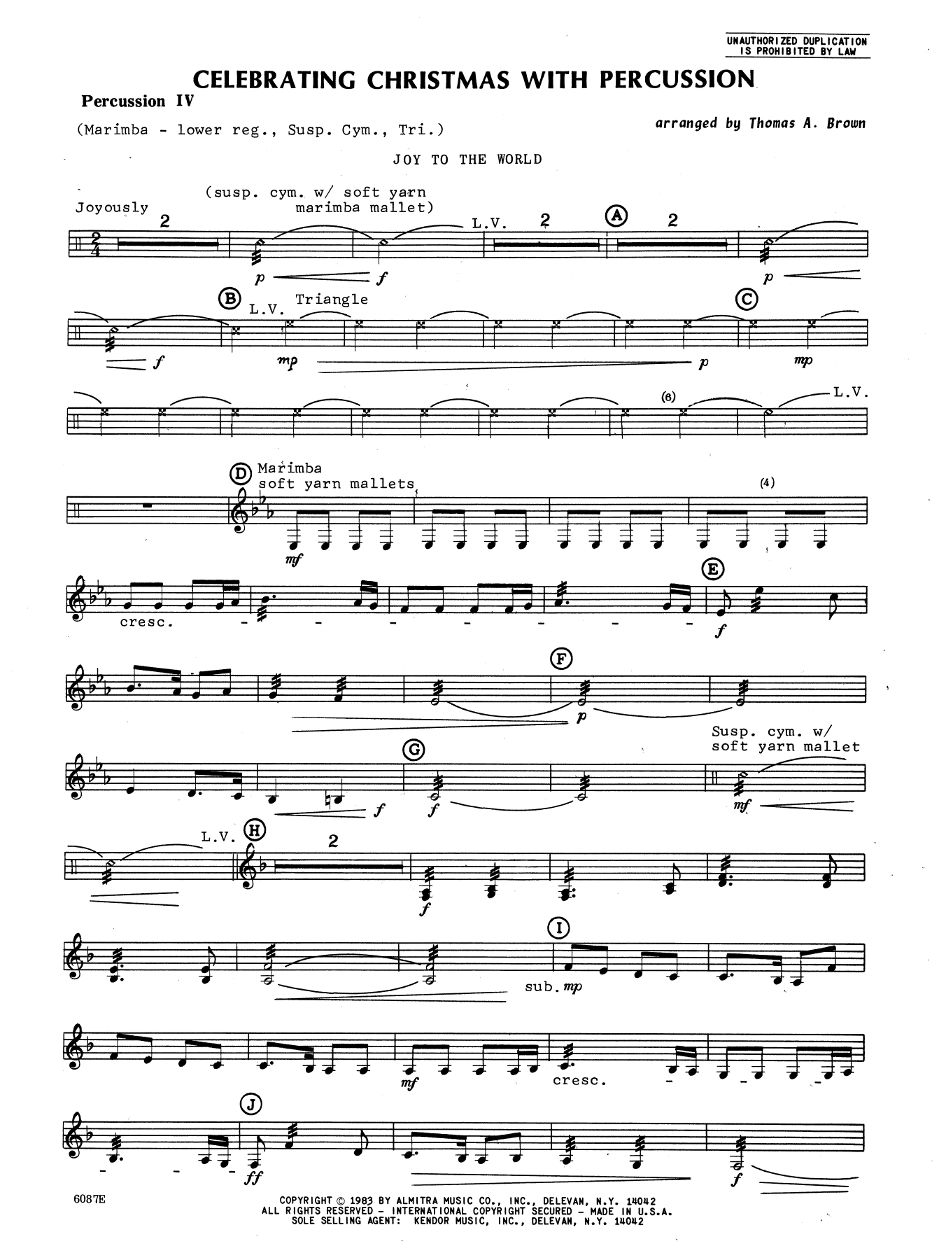 Download Tom Brown Celebrating Christmas With Percussion, Sheet Music