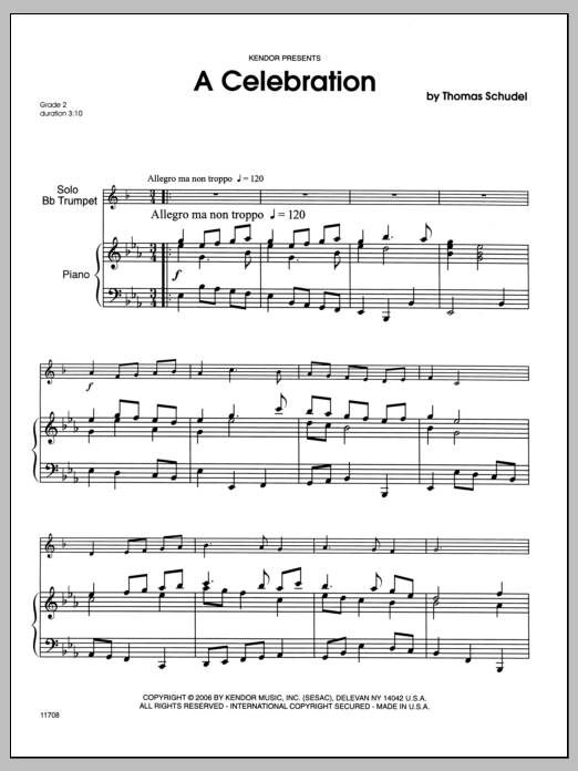 Download Schudel Celebration, A - Piano Sheet Music