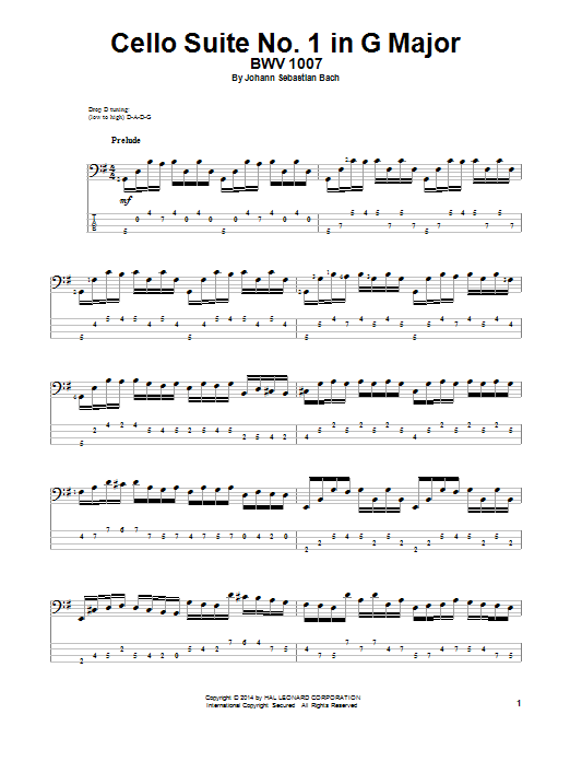 Download Johann Sebastian Bach Cello Suite No. 1 In G Major, BWV 1007 Sheet Music
