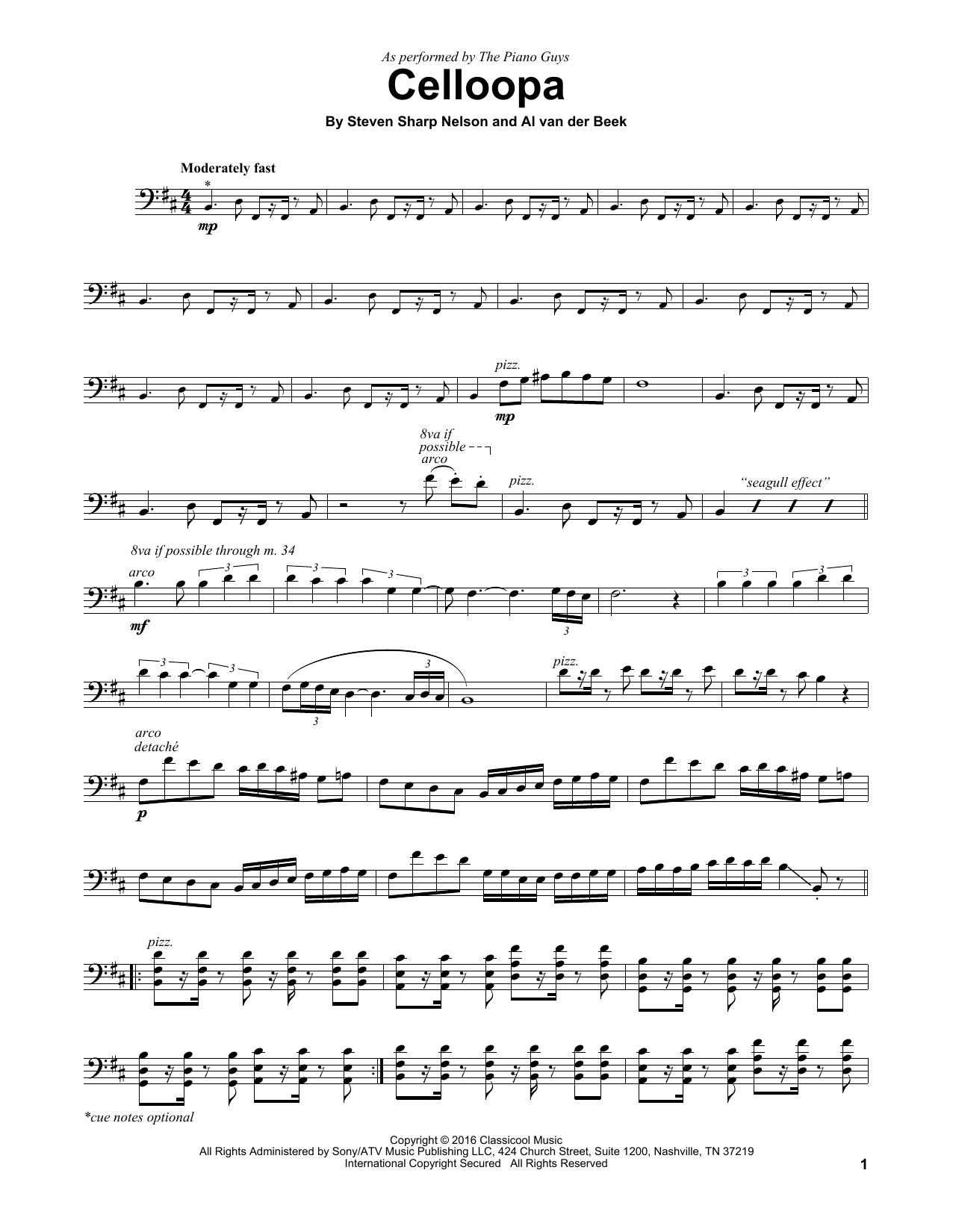 Download The Piano Guys Celloopa Sheet Music