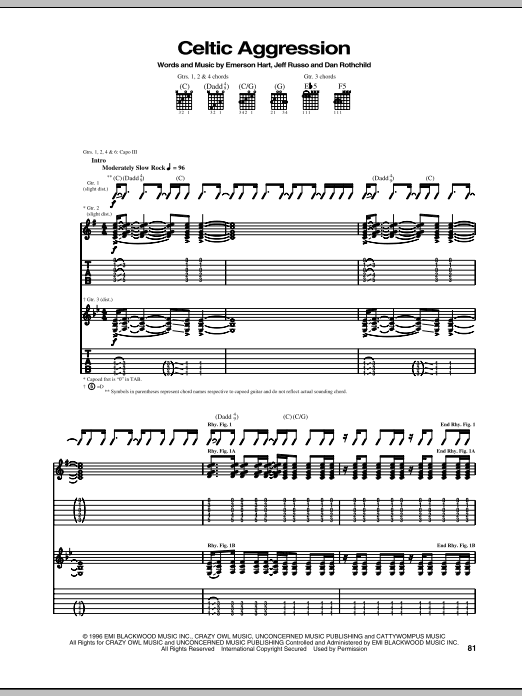 Download Tonic Celtic Aggression Sheet Music