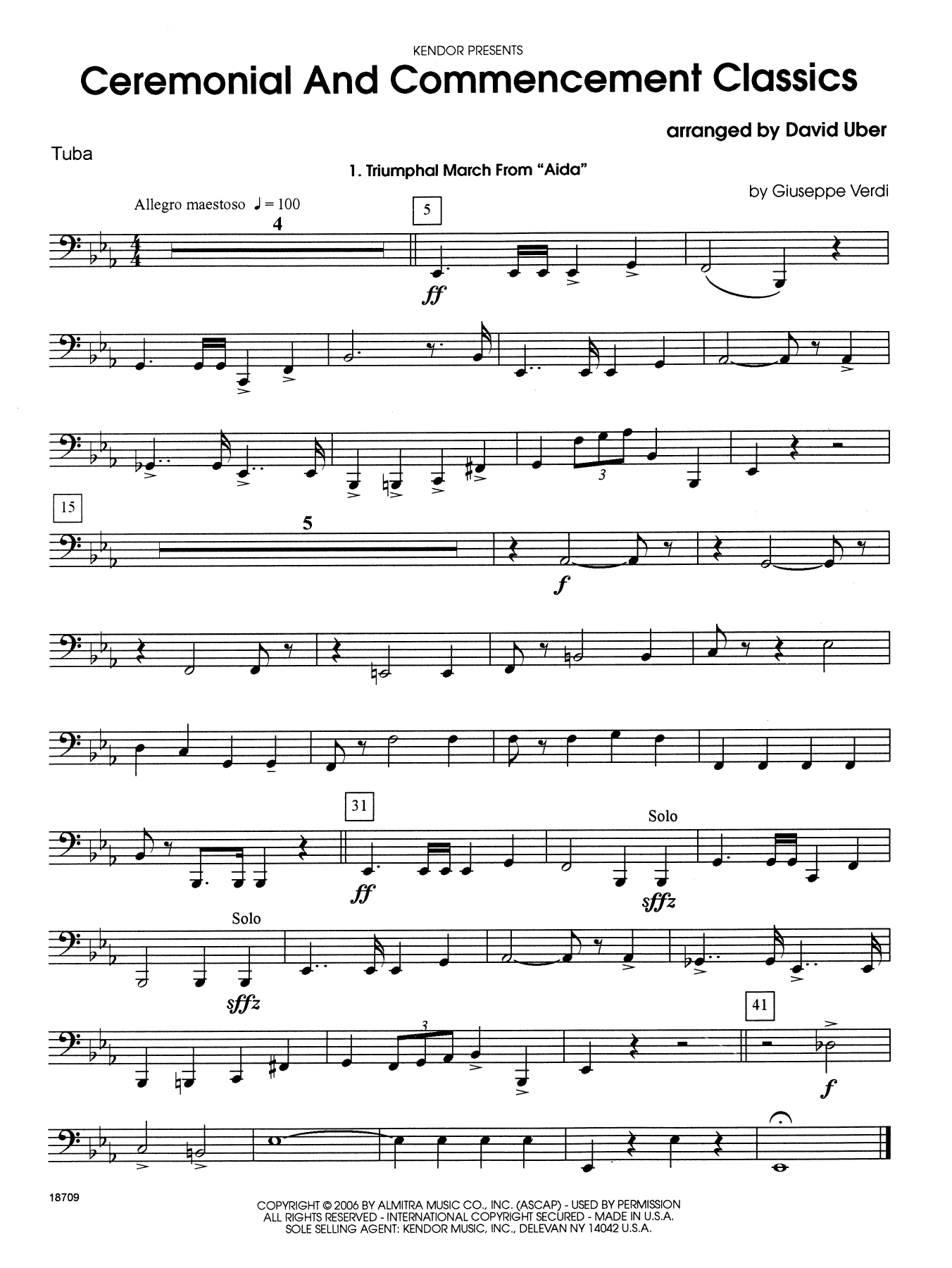 Download David Uber Ceremonial And Commencement Classics - Sheet Music