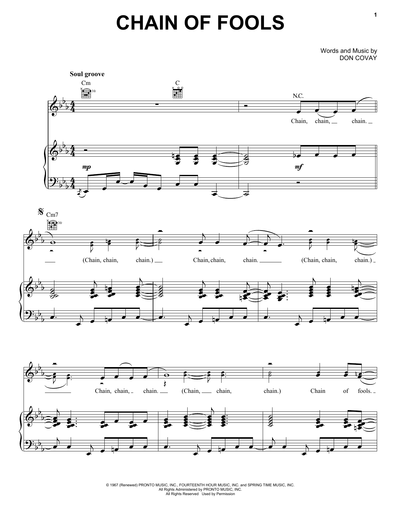 Download Aretha Franklin Chain Of Fools Sheet Music