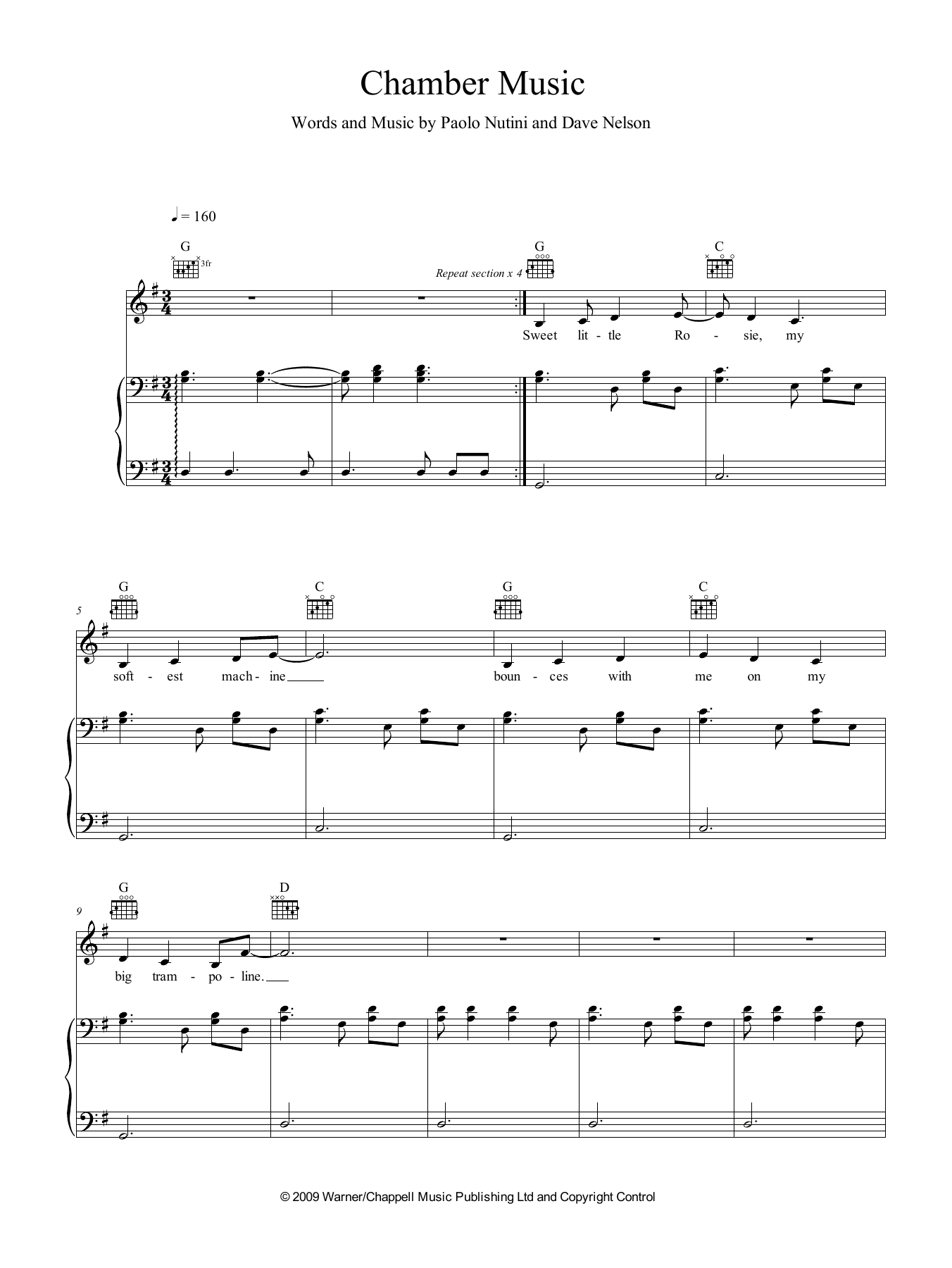 Download Paolo Nutini Chamber Music Sheet Music