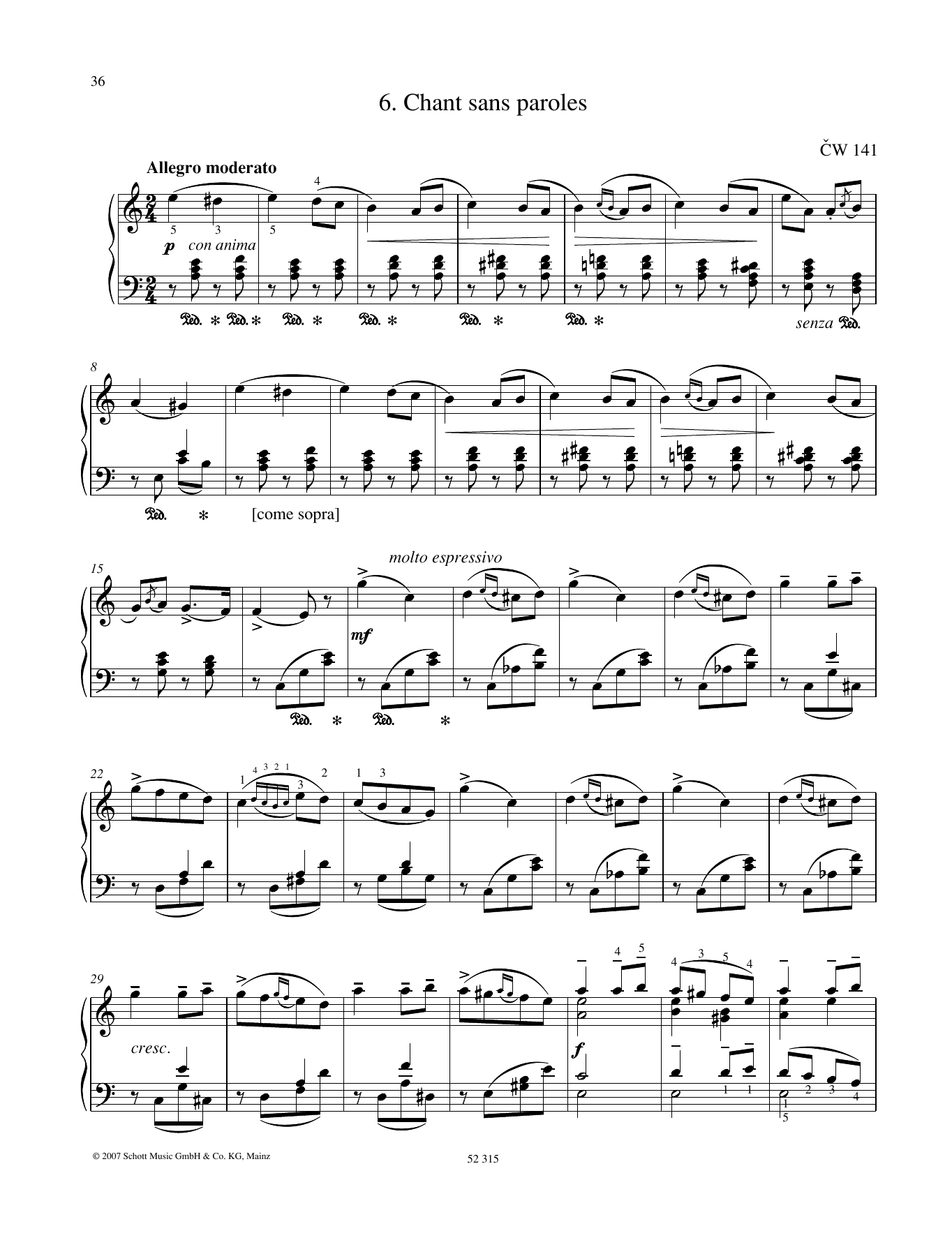 Download Pyotr Il'yich Tchaikovsky Chant Sans Paroles Sheet Music
