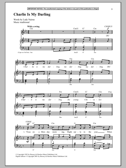 Download Anonymous Charlie Is My Darling Sheet Music