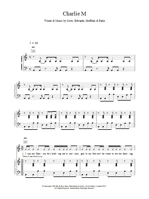 Space Charlie M sheet music notes printable PDF score
