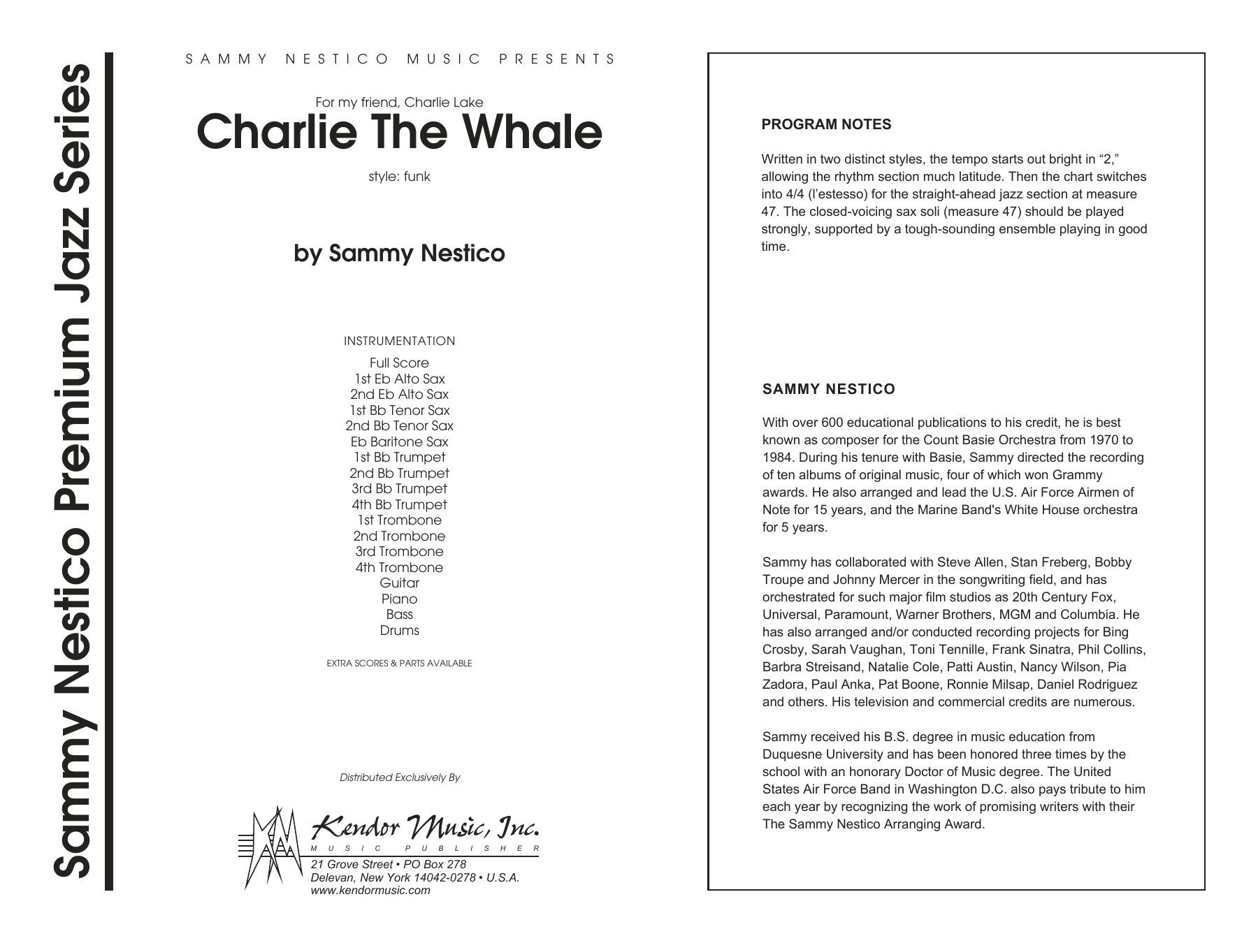 Download Sammy Nestico Charlie The Whale - Full Score Sheet Music
