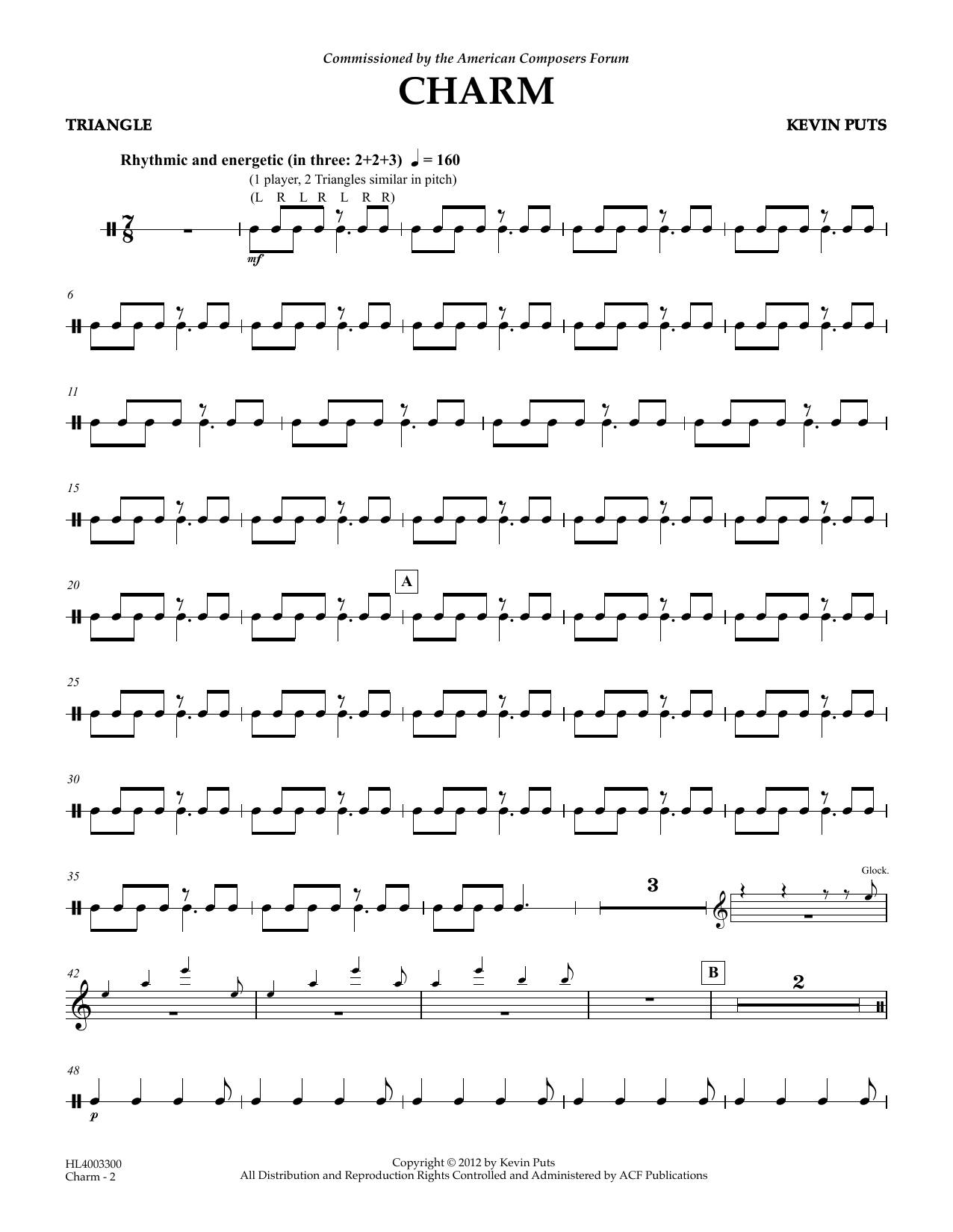 Download Kevin Puts Charm - Triangle Sheet Music