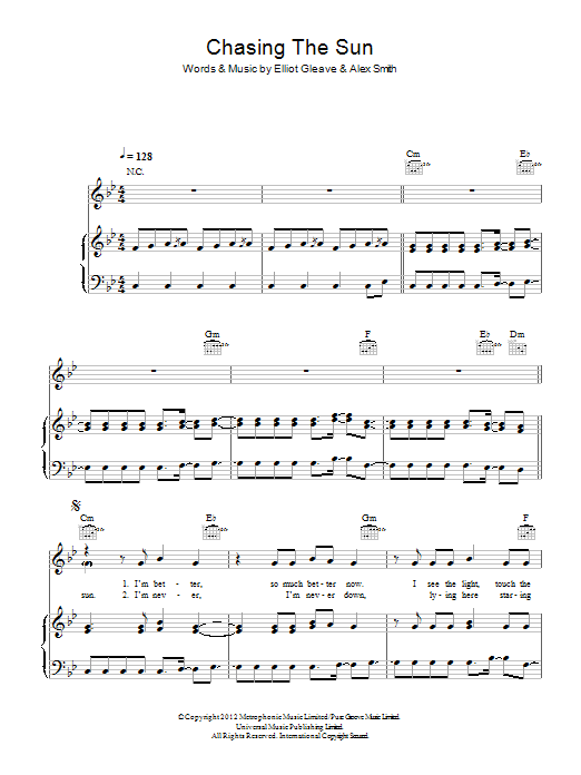 Download The Wanted Chasing The Sun Sheet Music