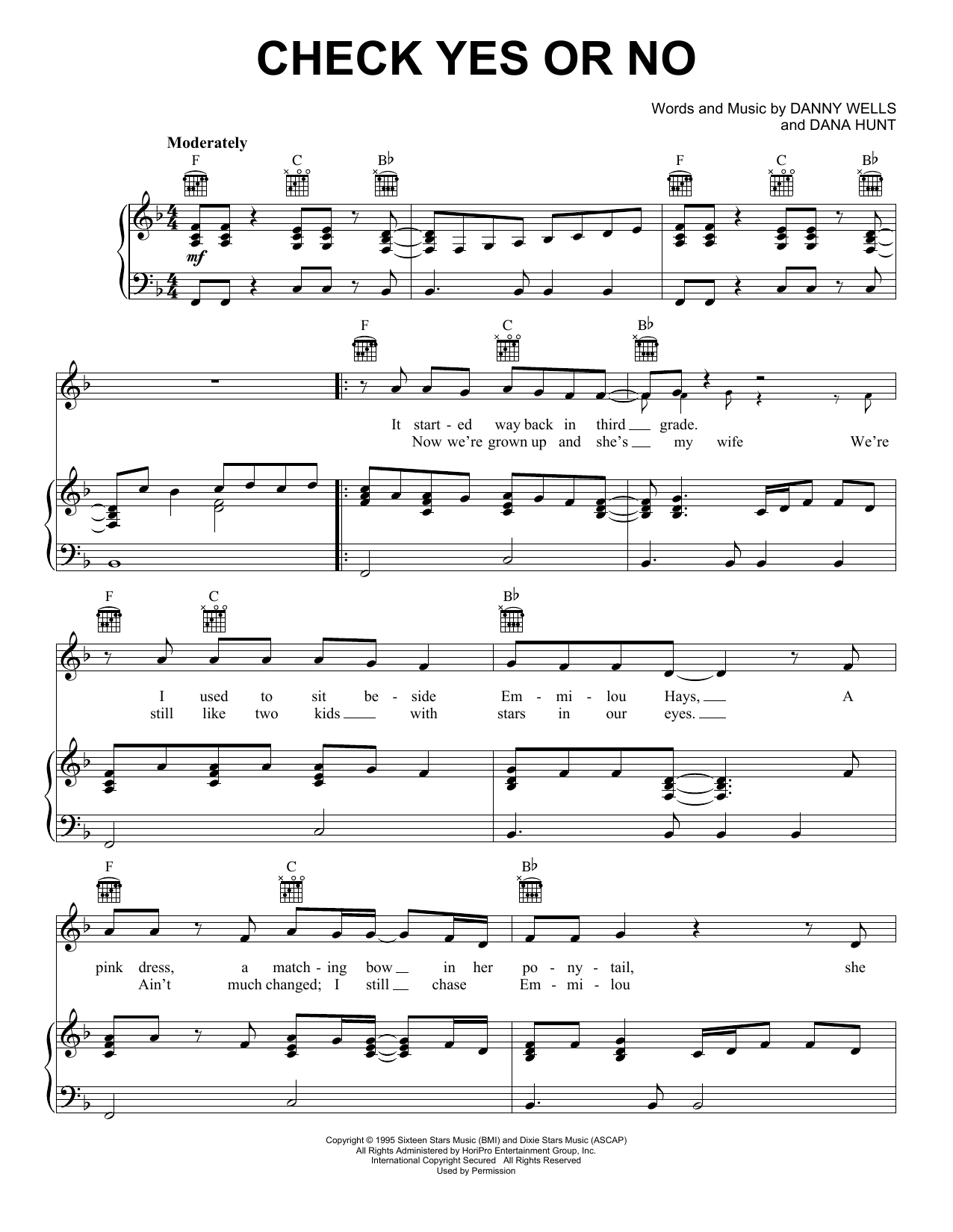 Download George Strait Check Yes Or No Sheet Music