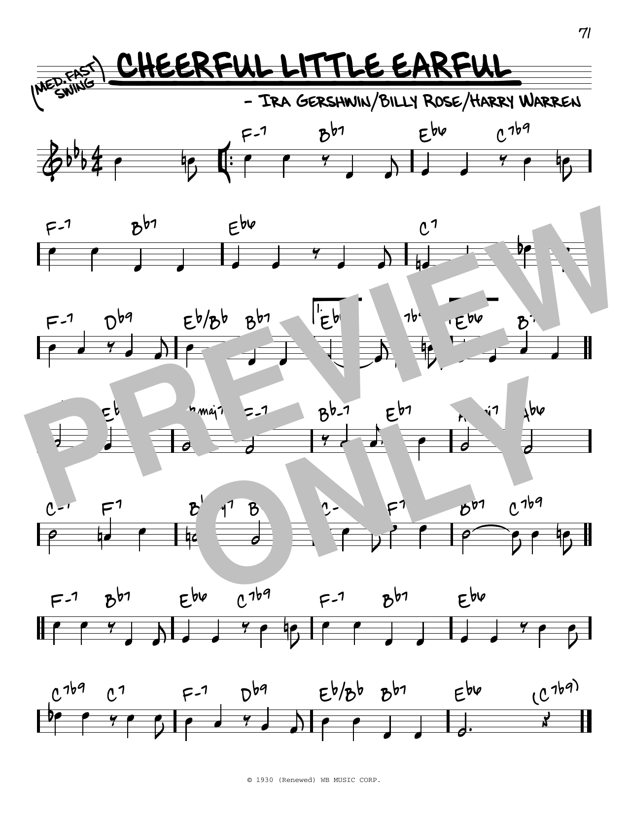 Download Billy Rose Cheerful Little Earful Sheet Music