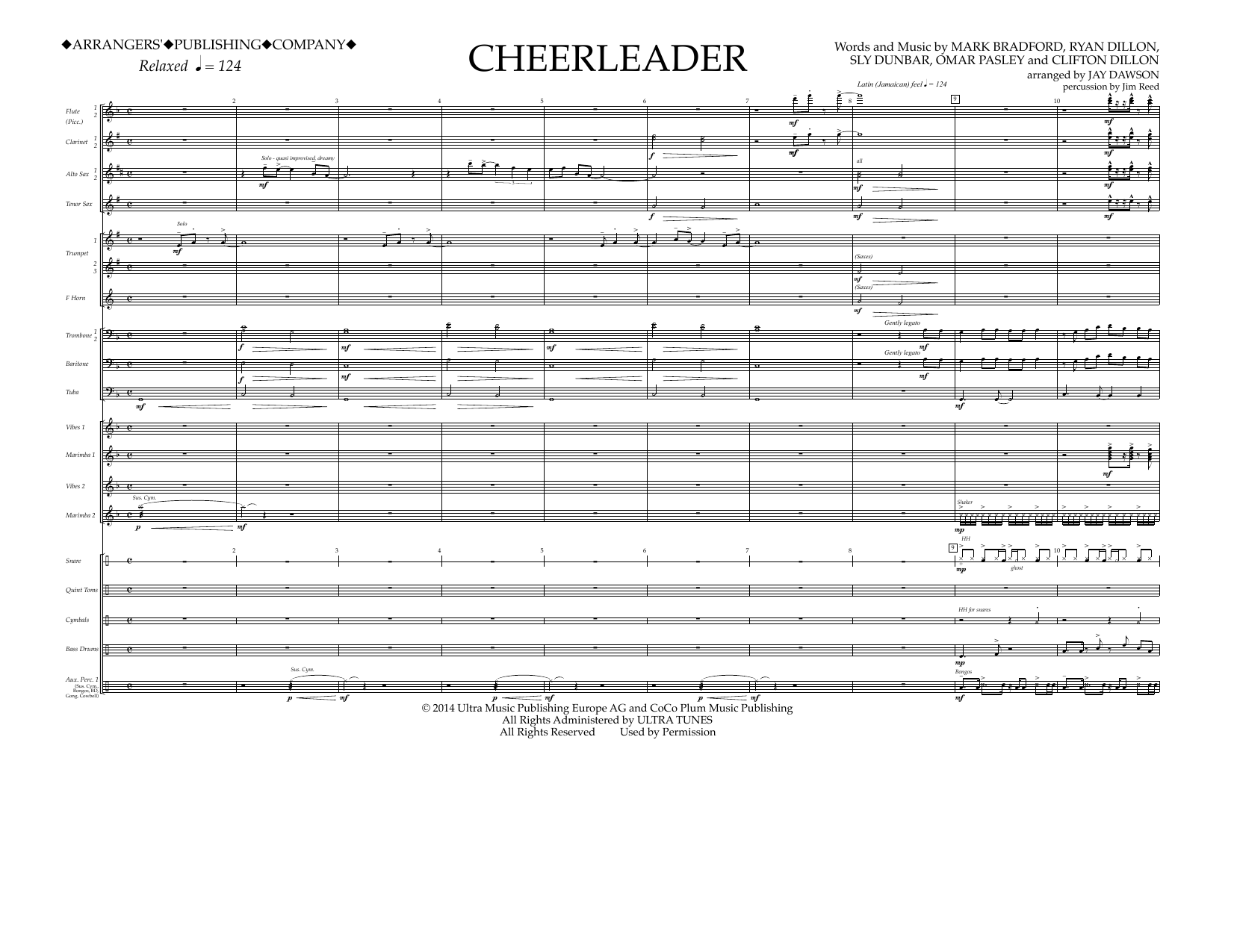 Download Jay Dawson Cheerleader - Full Score Sheet Music