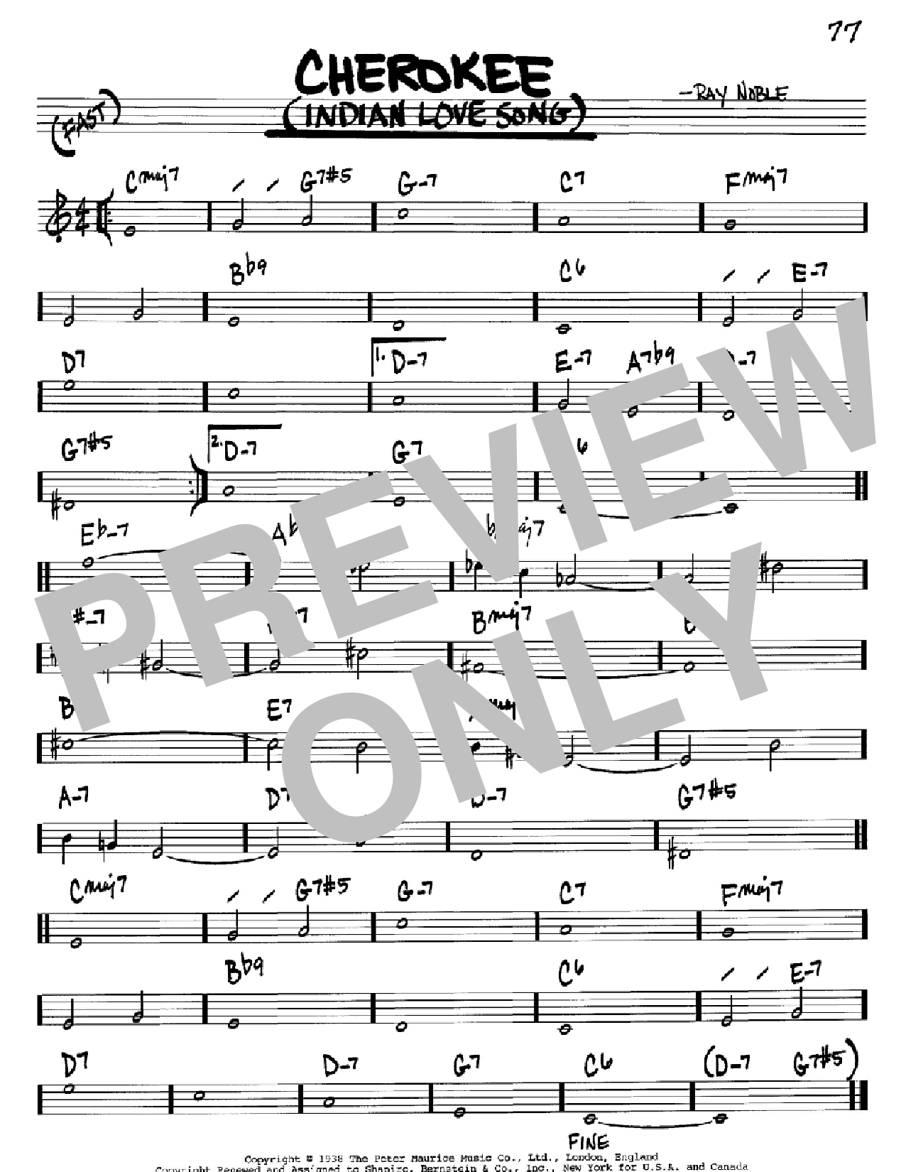 Download Benny Goodman Sextet Cherokee (Indian Love Song) Sheet Music