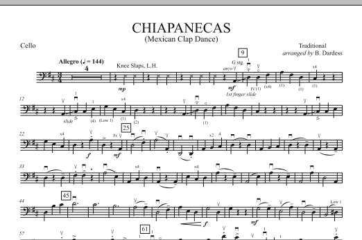 Download B. Dardess Chiapanecas (Mexican Clap Dance) - Cell Sheet Music