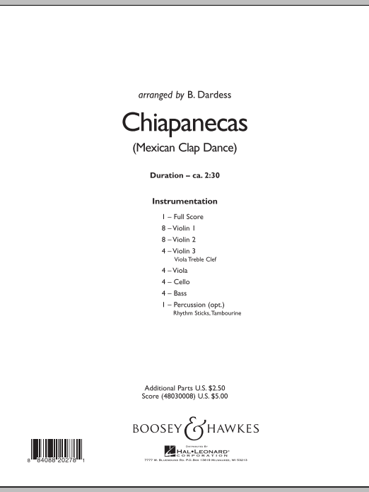 Download B. Dardess Chiapanecas (Mexican Clap Dance) - Cond Sheet Music