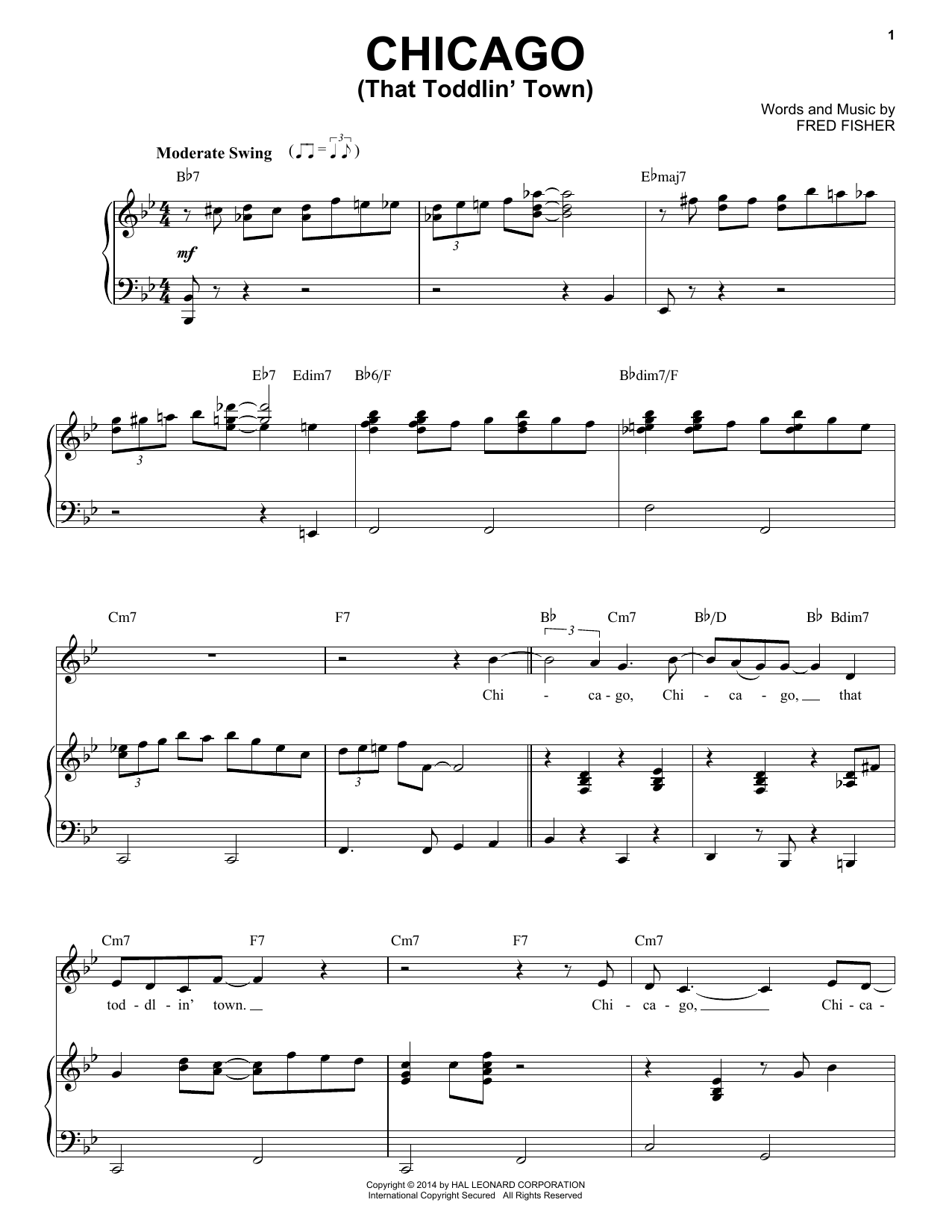 Download Frank Sinatra Chicago (That Toddlin' Town) Sheet Music