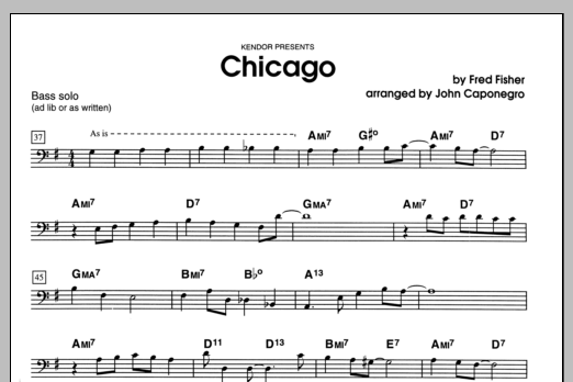 Download John Caponegro Chicago - Bass Sheet Music