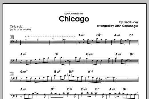 Download John Caponegro Chicago - Cello Solo Sheet Music