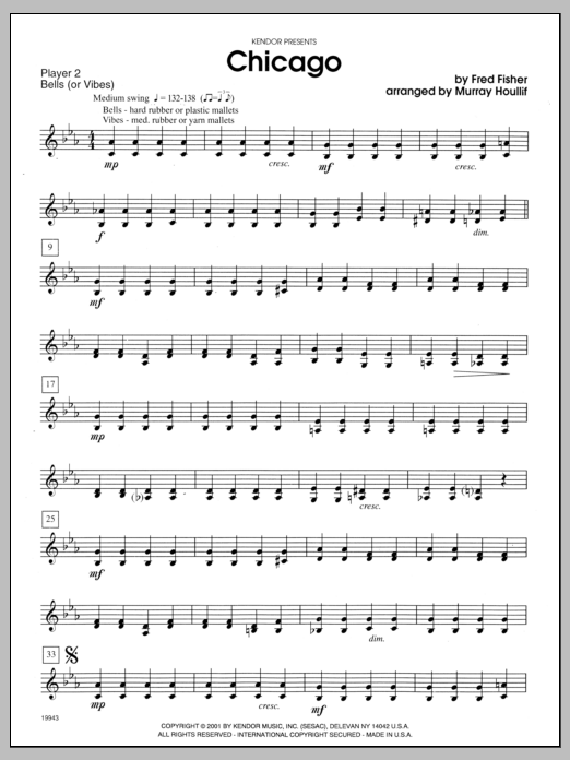 Download Houllif Chicago - Percussion 2 Sheet Music