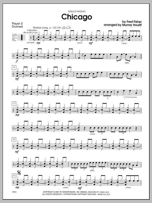 Download Houllif Chicago - Percussion 3 Sheet Music