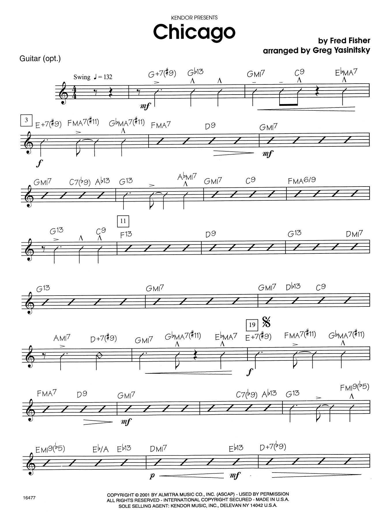 Download Fred Fisher Chicago (that Toddlin' Town) - Guitar Sheet Music
