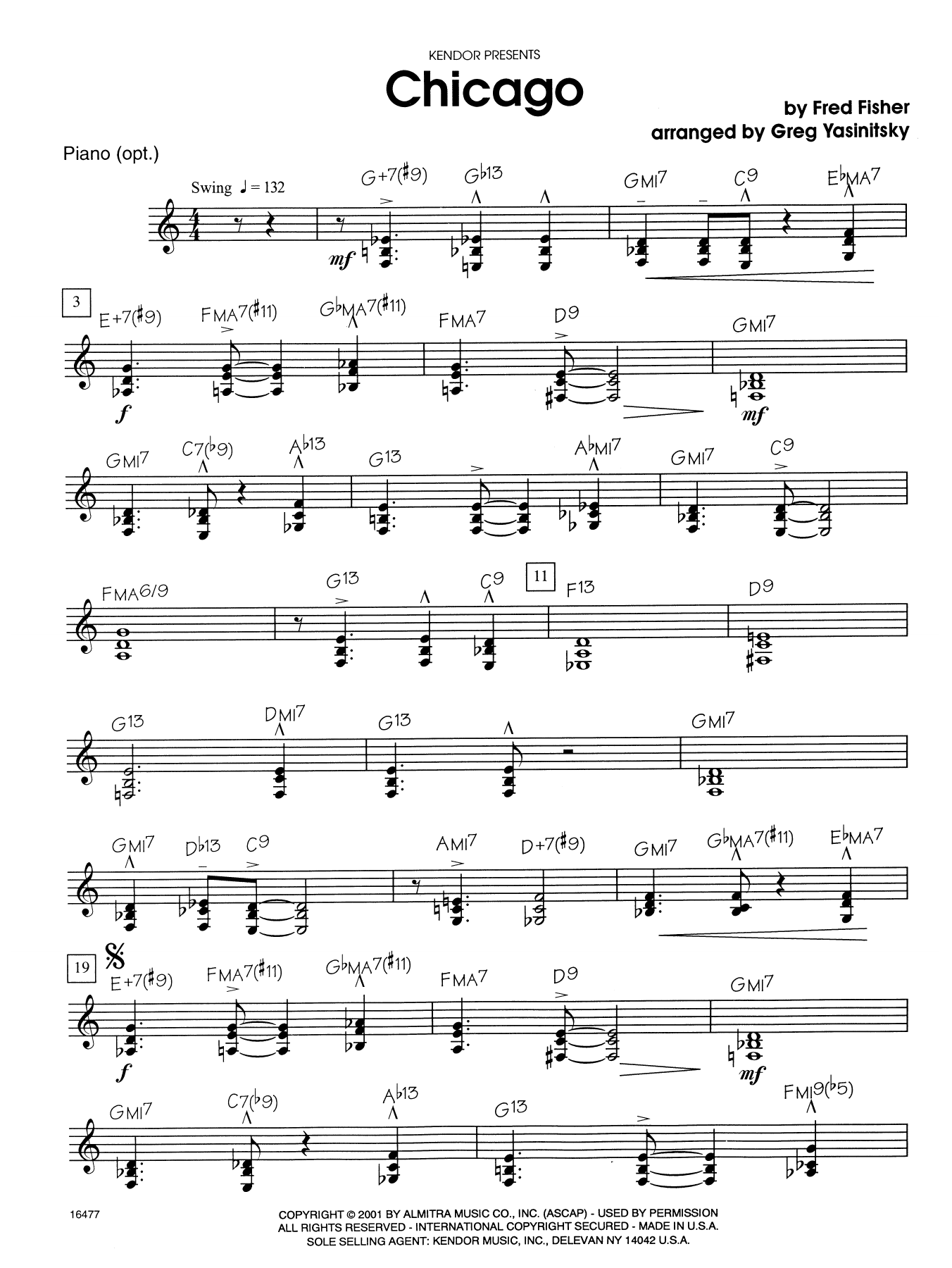 Download Fred Fisher Chicago (that Toddlin' Town) - Piano Sheet Music