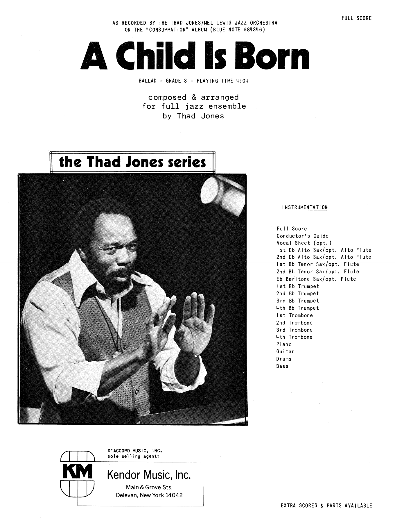 Download Thad Jones Child Is Born, A - Full Score Sheet Music