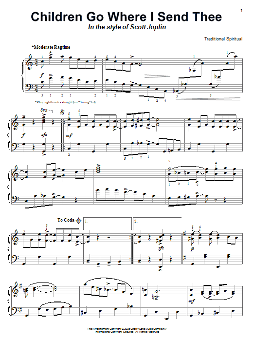 Download Traditional Children Go Where I Send Thee Sheet Music