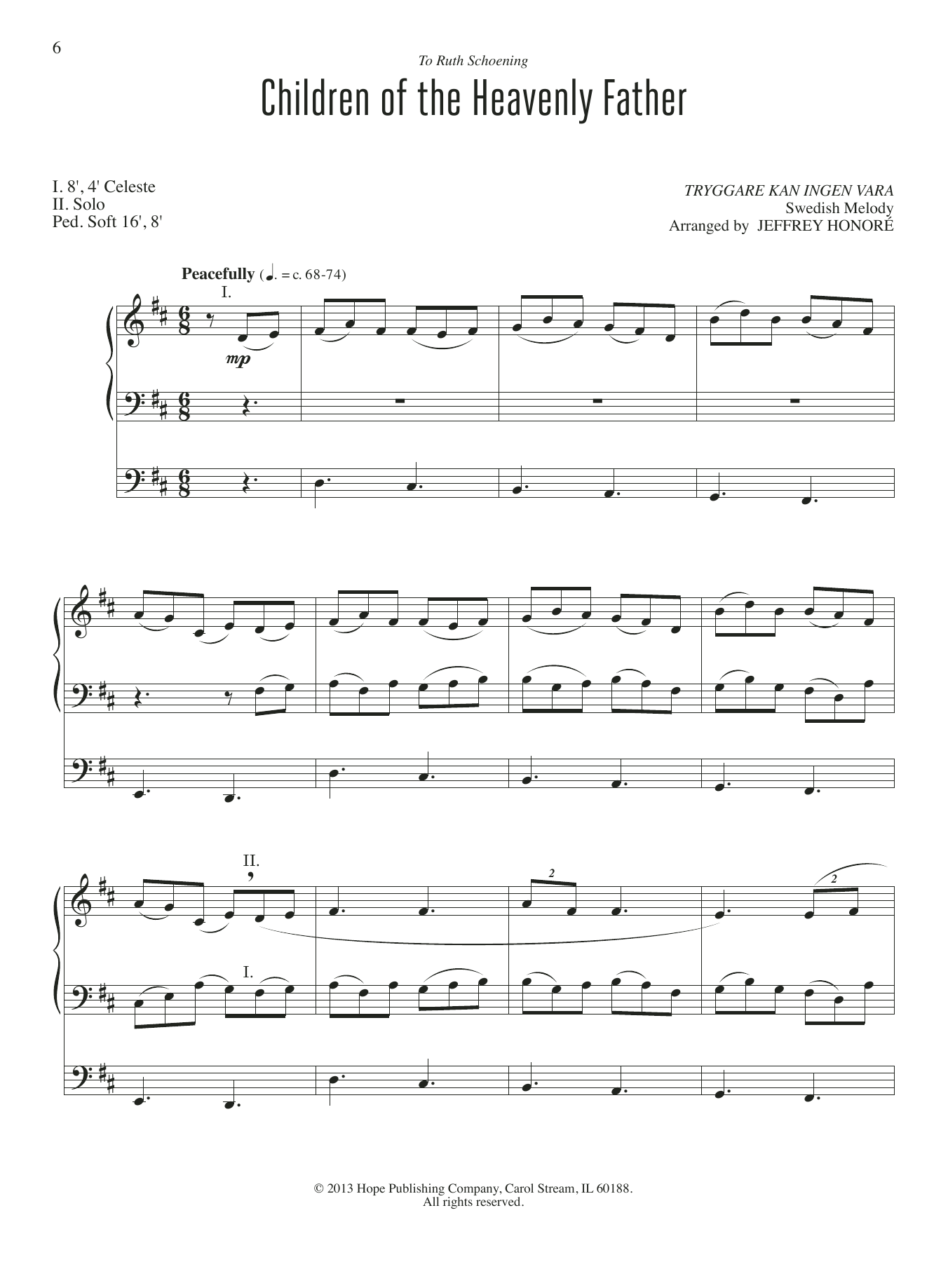 Download Jeffery Honore Children of the Heavenly Father Sheet Music