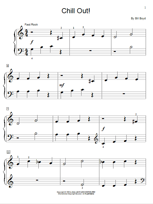 Download Bill Boyd Chill Out! Sheet Music