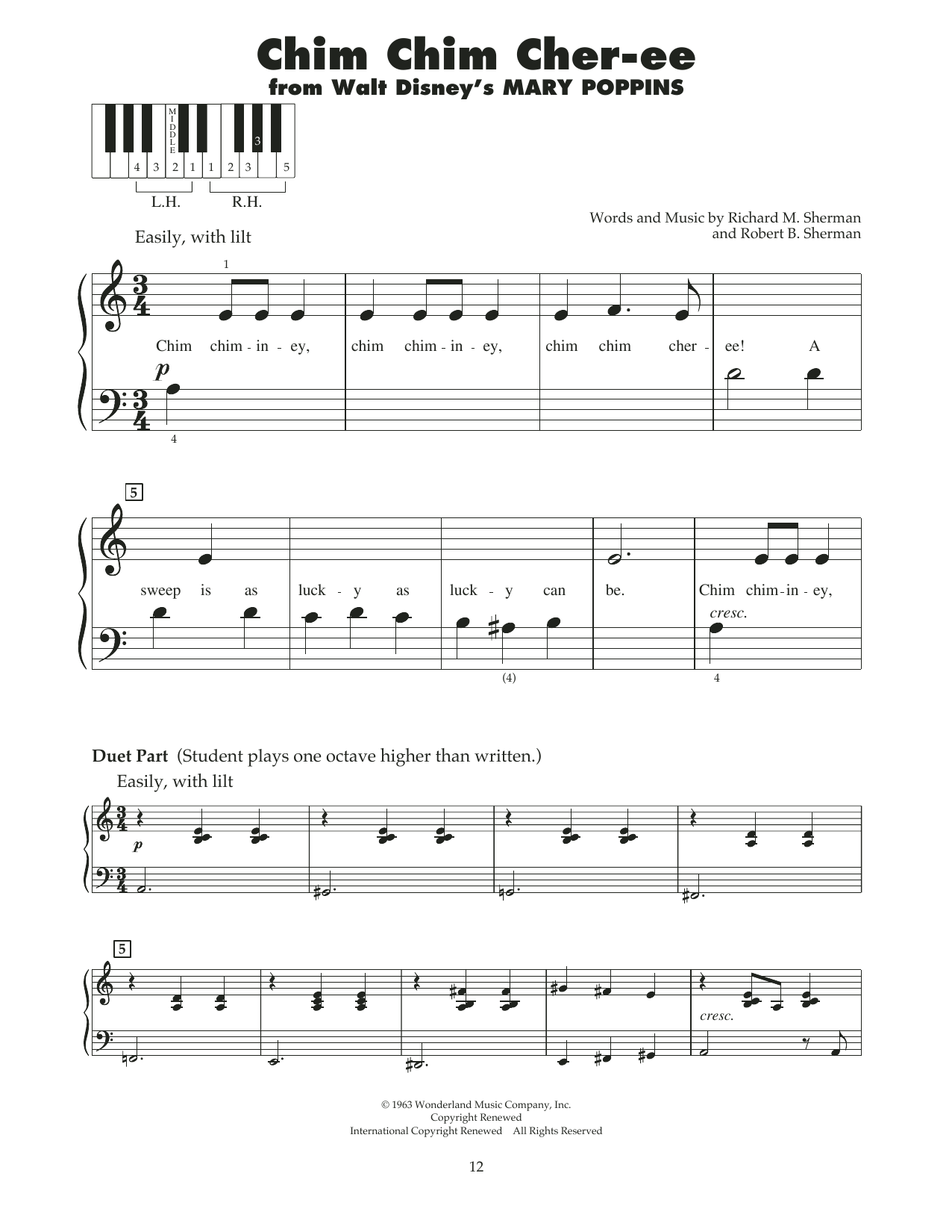 Download Dick Van Dyke Chim Chim Cher-ee (from Mary Poppins) Sheet Music
