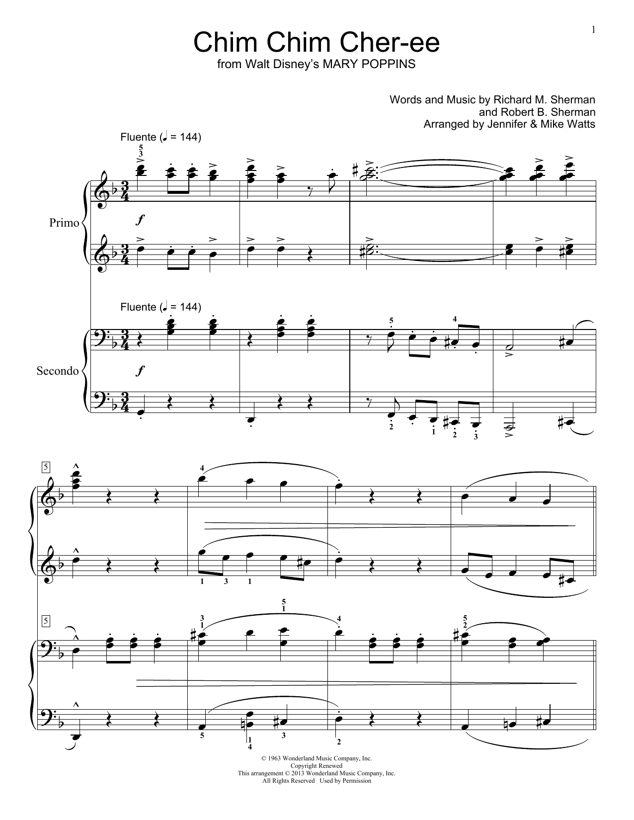 Download Robert B. Sherman Chim Chim Cher-ee (from Mary Poppins) Sheet Music