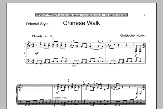 Download Christopher Norton Chinese Walk Sheet Music