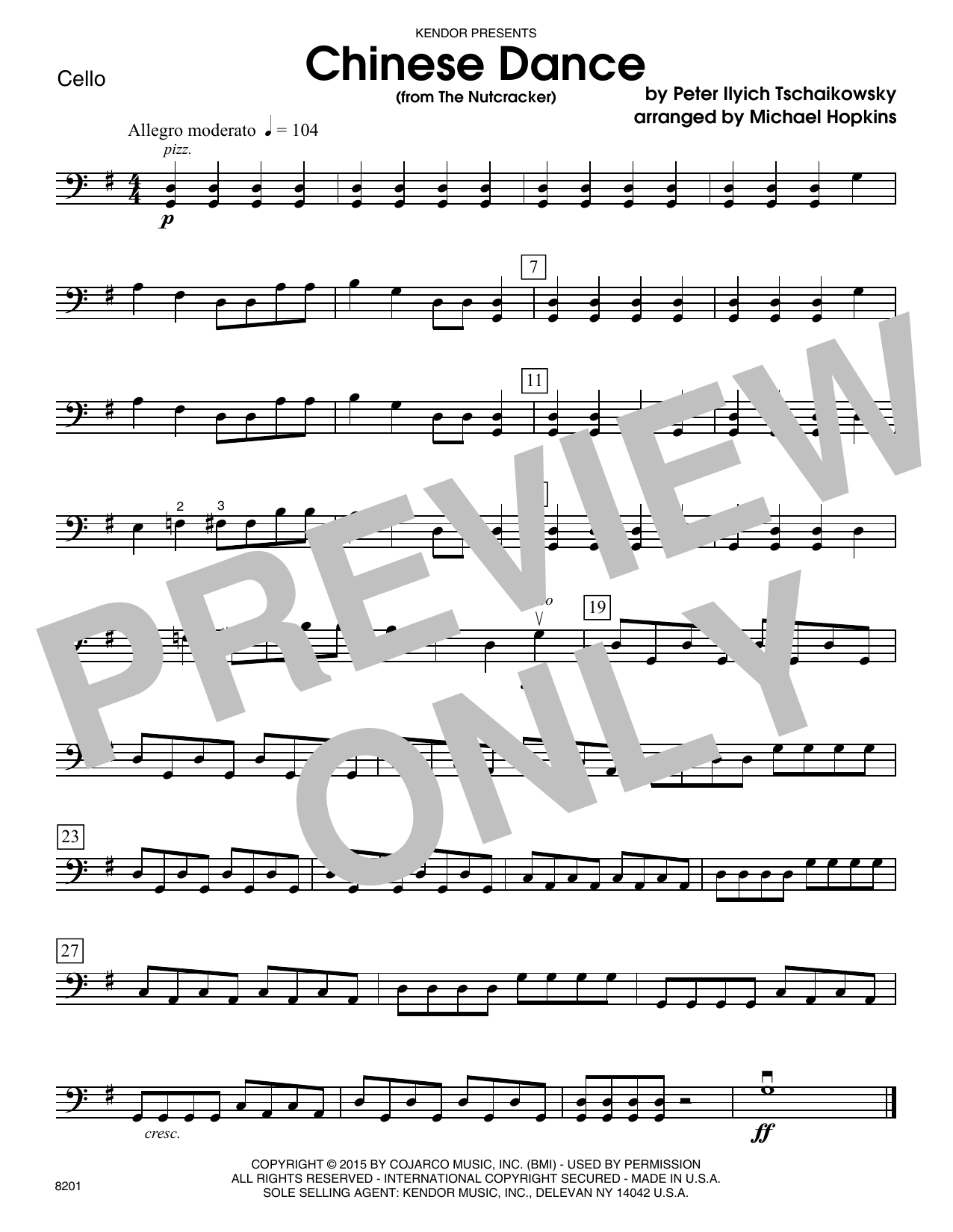 Download Michael Hopkins Chinese Dance (from The Nutcracker) - C Sheet Music