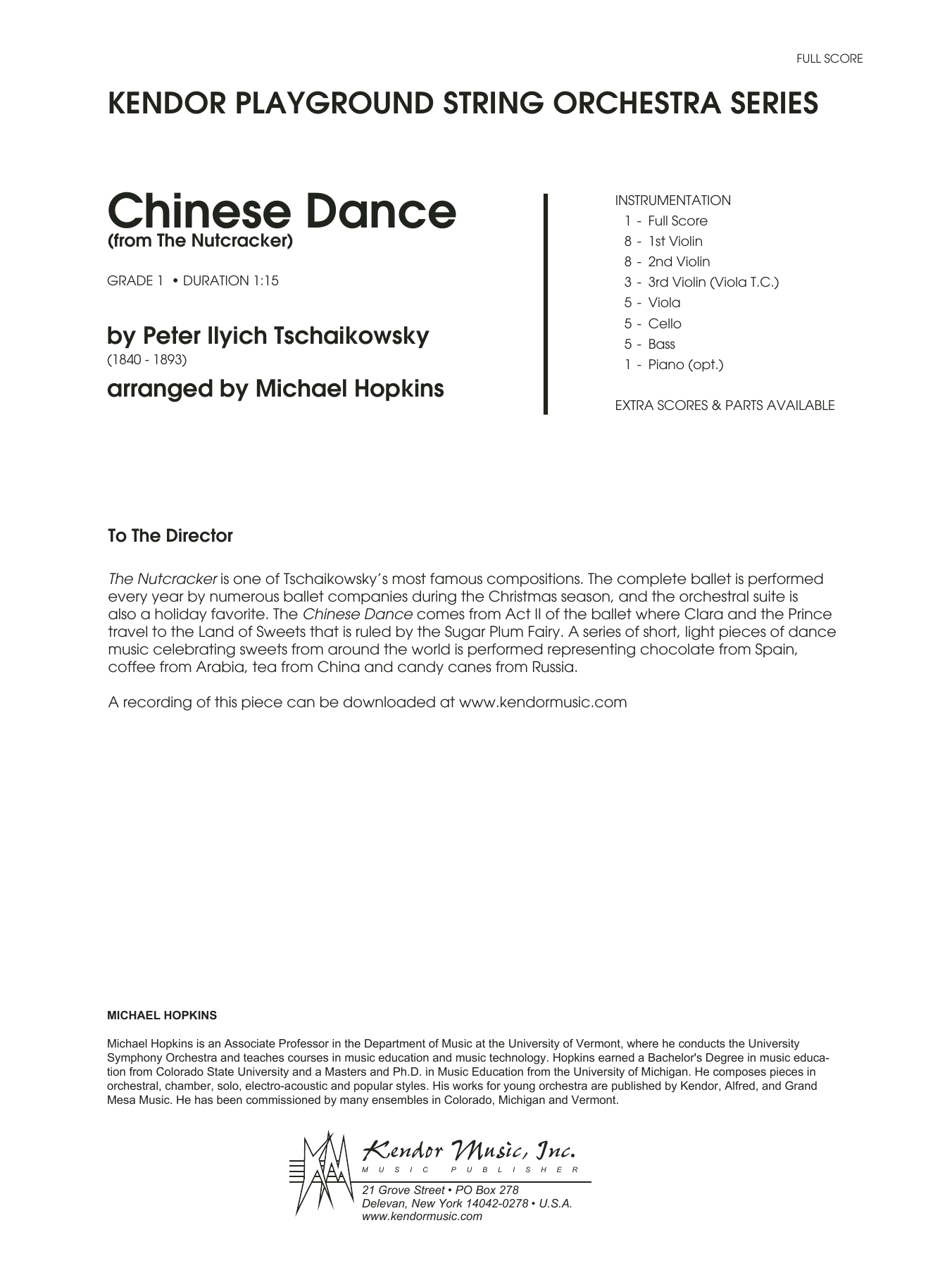 Download Michael Hopkins Chinese Dance (from The Nutcracker) - F Sheet Music