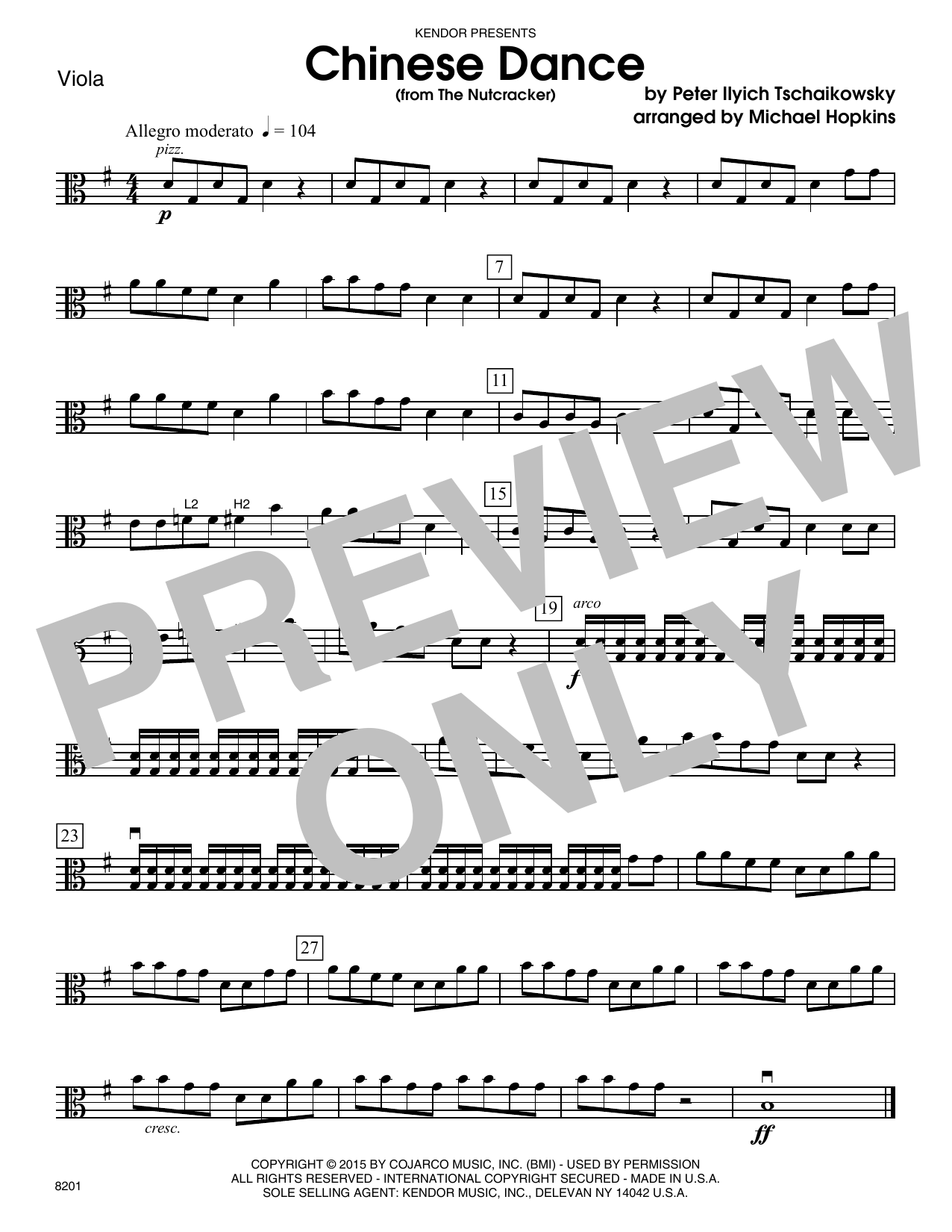 Download Michael Hopkins Chinese Dance (from The Nutcracker) - V Sheet Music