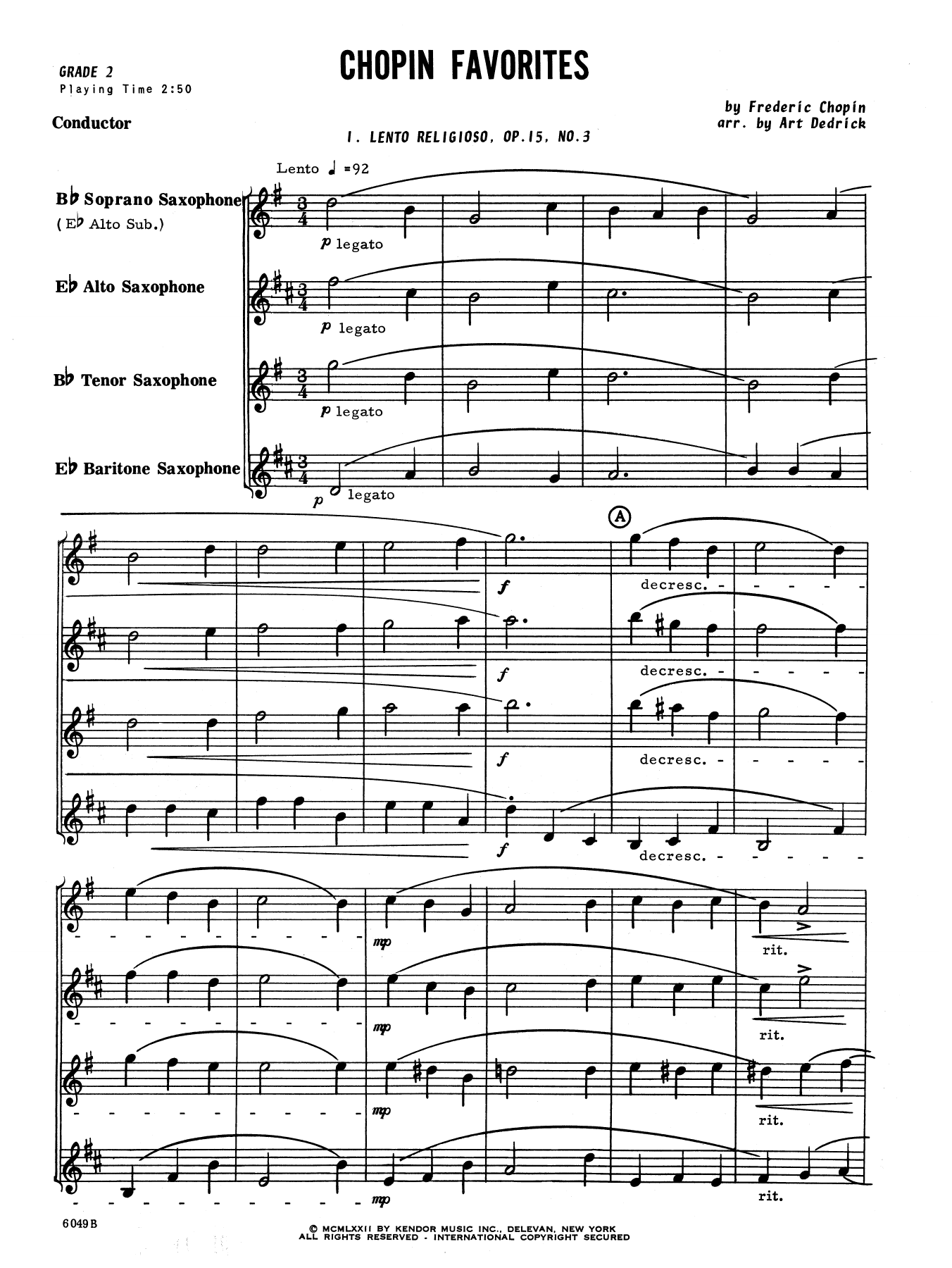 Download Art Dedrick Chopin Favorites - Full Score Sheet Music