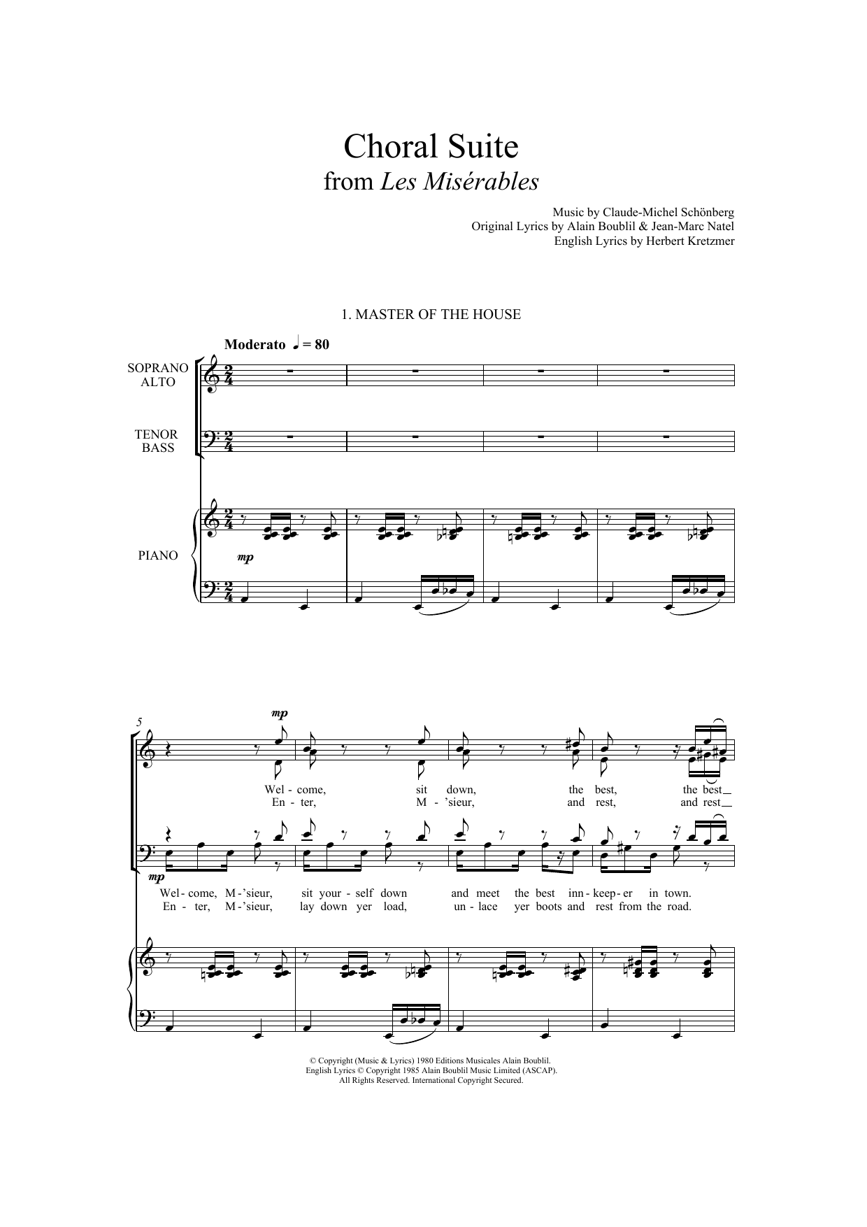 Download Boublil and Schonberg Choral Suite From Les Miserables (arr. Sheet Music