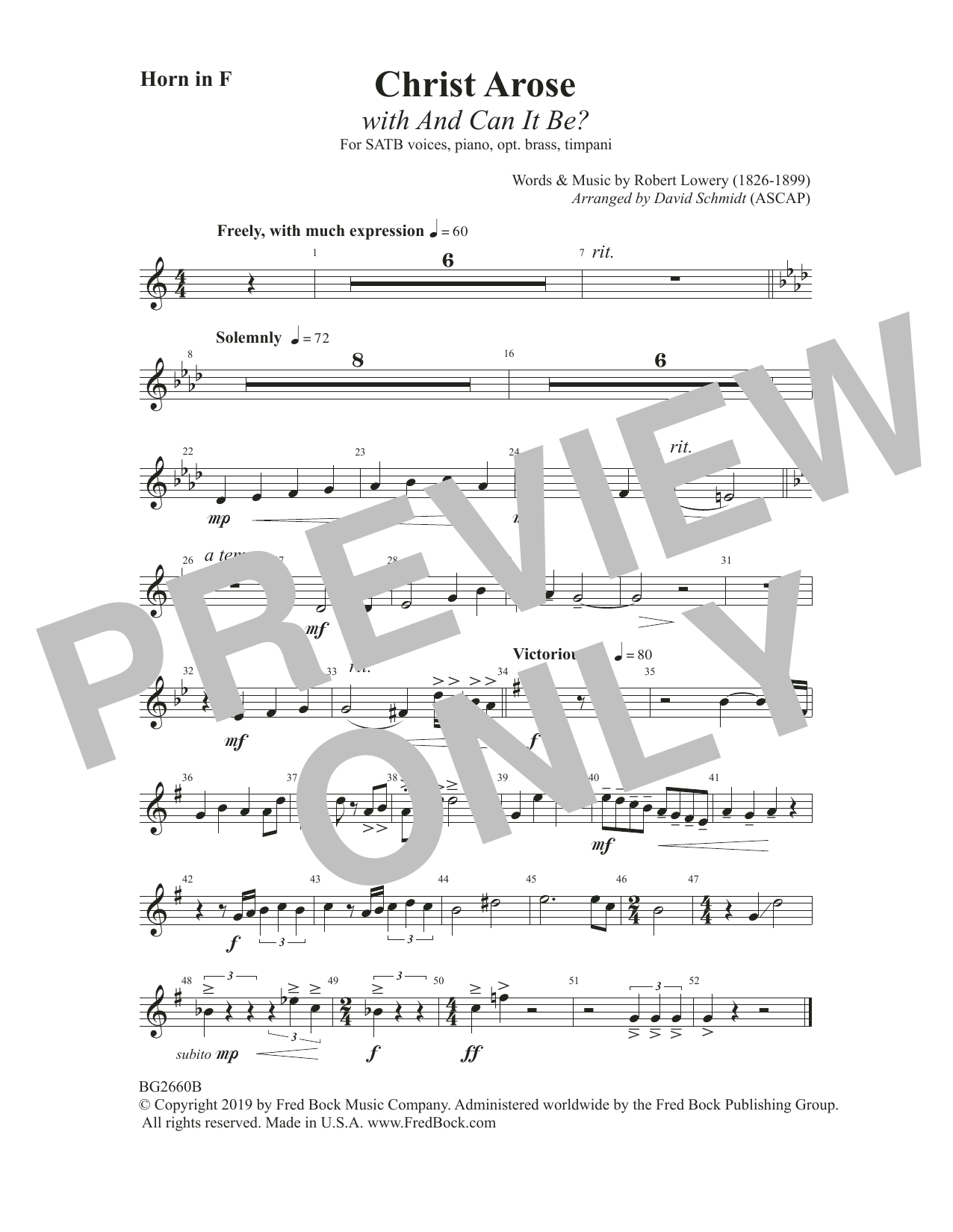 Download Robert Lowry Christ Arose (with And Can It Be?) (arr Sheet Music