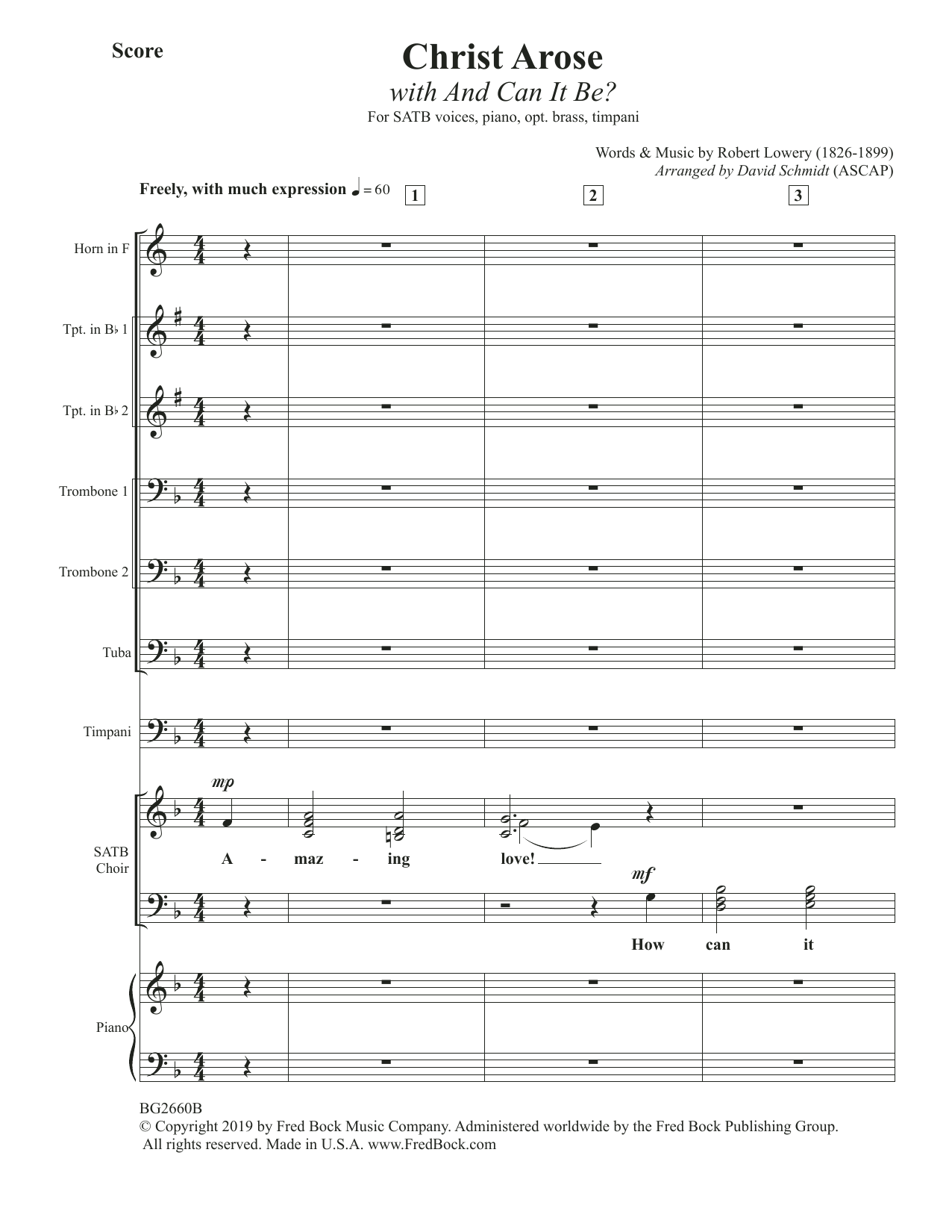Download Robert Lowry Christ Arose (with And Can It Be?) (arr Sheet Music