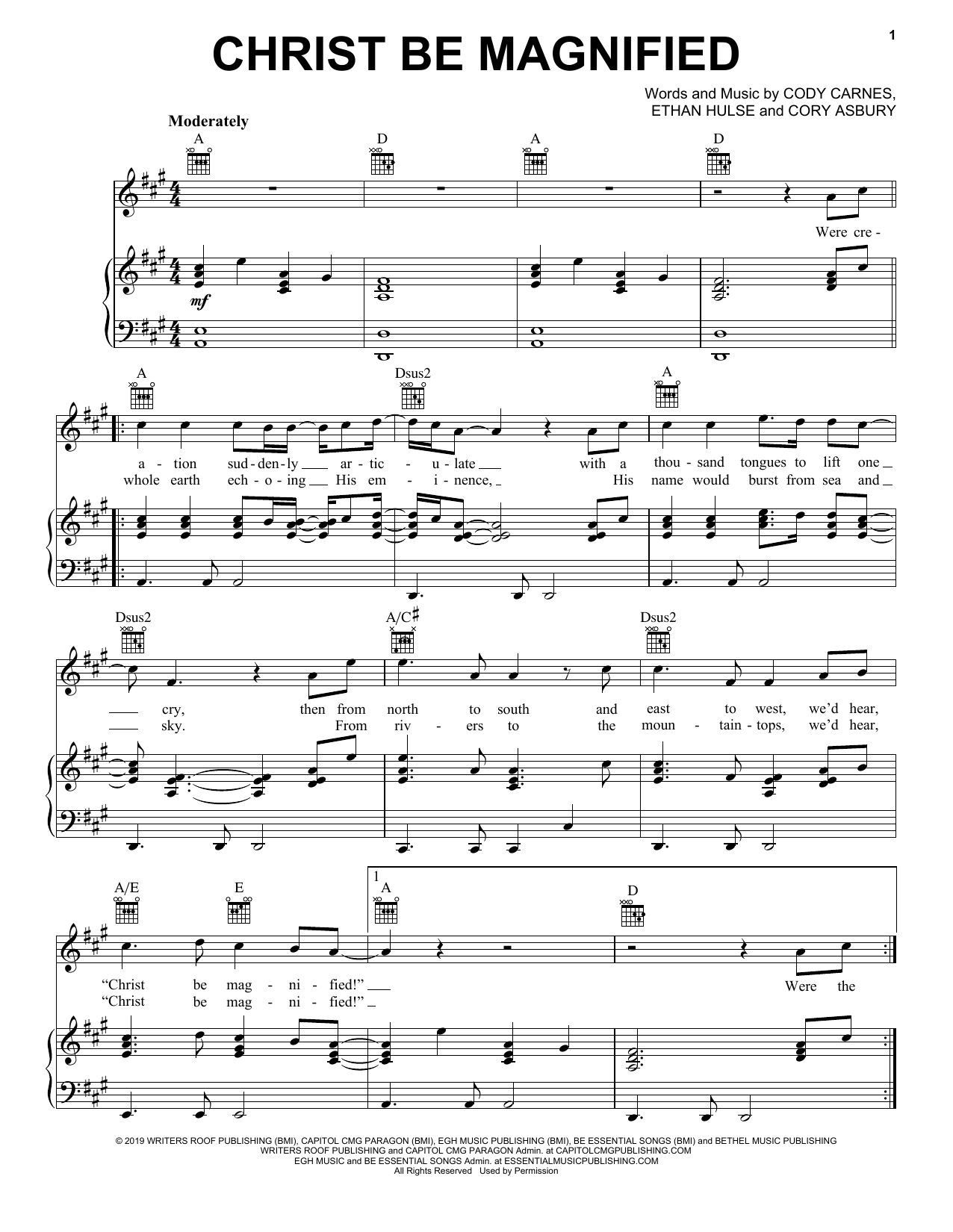 Download Cody Carnes Christ Be Magnified Sheet Music
