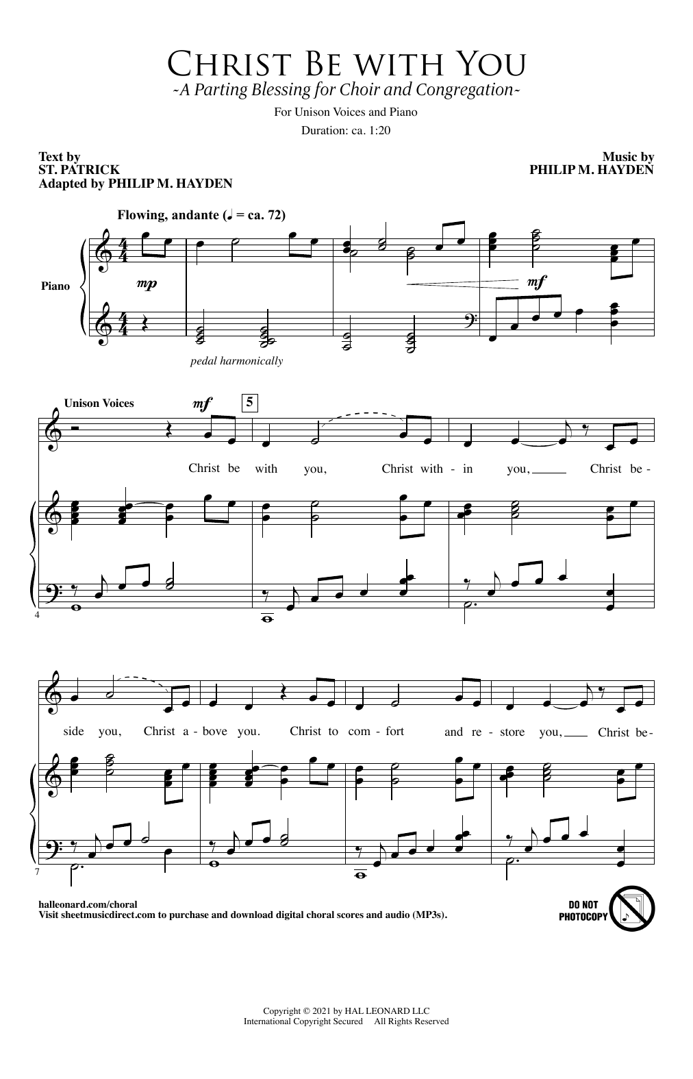 Download Philip M. Hayden Christ Be With You (A Parting Blessing Sheet Music