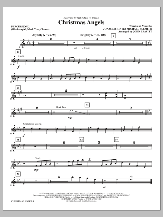 Download John Leavitt Christmas Angels - Percussion 2 Sheet Music